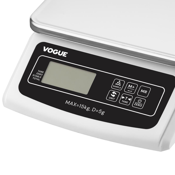 Vogue Elektronische Plattformwaage 15kg 2 Vogue Elektronische Plattformwaage 15kg