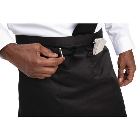 Whites kurze Bistroschürze schwarz 1 Whites kurze Bistroschürze schwarz