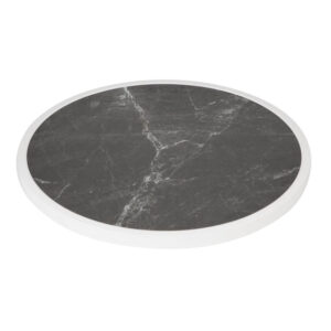 Bolero Fiberglas-Tischplatte, rund, dunkler Granit-Effekt, 580 mm