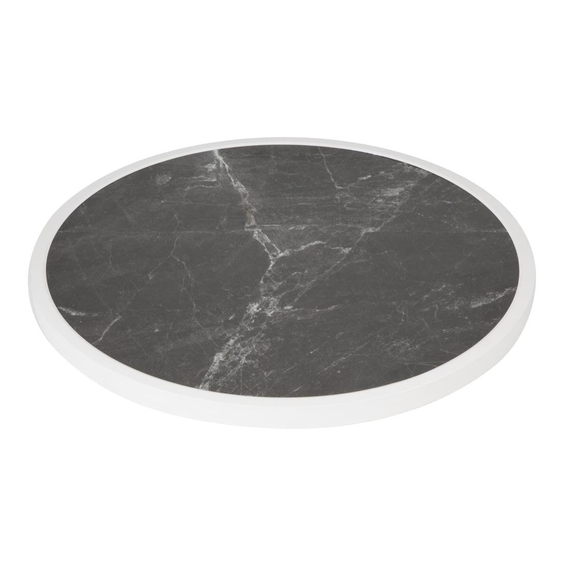 Bolero Fiberglas-Tischplatte, rund, dunkler Granit-Effekt, 580 mm Bolero Fiberglas-Tischplatte, rund, dunkler Granit-Effekt, 580 mm