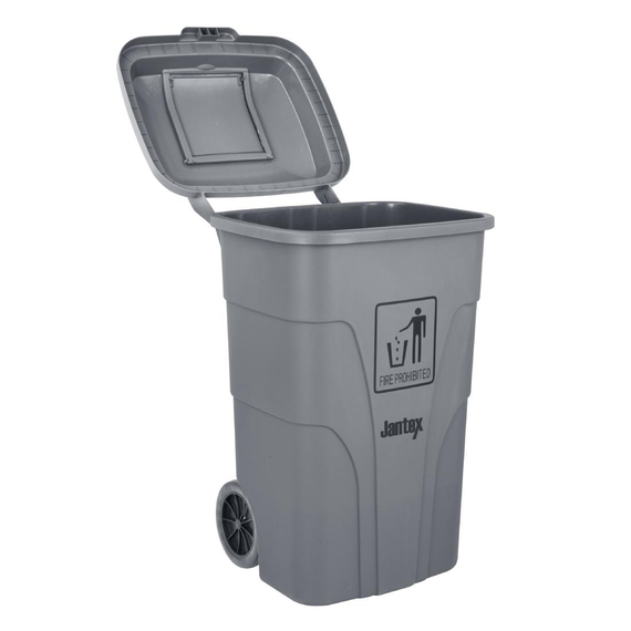 Jantex 120Ltr Mülltonne mit Fußpedal Grau 1 Jantex 120Ltr Mülltonne mit Fußpedal Grau