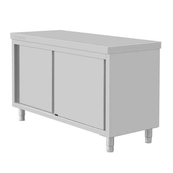 Vogue Standbodenschrank Edelstahl 900x1500x600mm 2 Vogue Standbodenschrank Edelstahl 900x1500x600mm