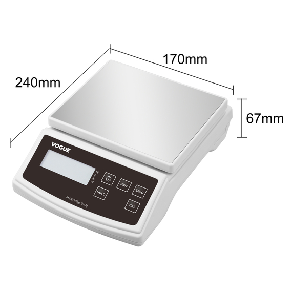 Vogue Elektronische Waage 10kg 5 Vogue Elektronische Waage 10kg