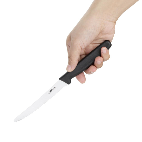 Hygiplas schwarz Tomatenmesser 10cm 1 Hygiplas schwarz Tomatenmesser 10cm