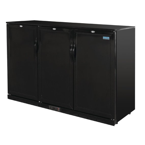 Polar G-Serie 900 mm Barkühler mit Drei Türen 330L Schwarz 1 Polar G-Serie 900 mm Barkühler mit Drei Türen 330L Schwarz