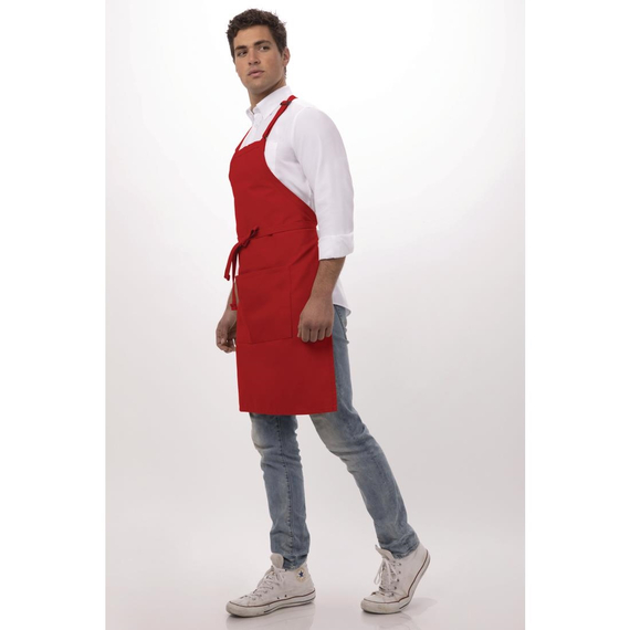 Chef Works Latzschürze Rot 3 Chef Works Latzschürze Rot