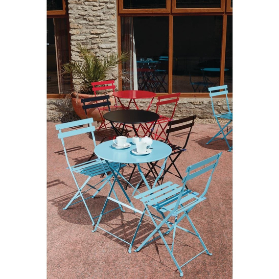 Bolero klappbare Terrassenstühle Stahl azurblau (2 Stück) 1 Bolero klappbare Terrassenstühle Stahl azurblau (2 Stück)