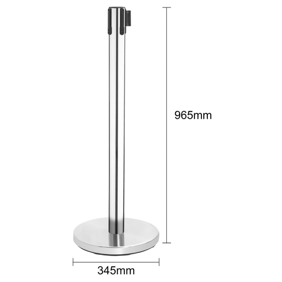Bolero Edelstahl Gurt-Absperrung Poliert 3m (2 Stück) 4 Bolero Edelstahl Gurt-Absperrung Poliert 3m (2 Stück)