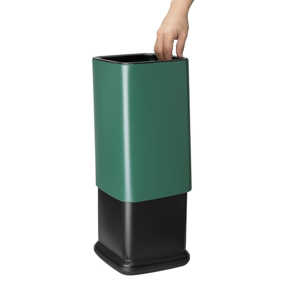 Bolero Quadrat Abfalleimer Grün 10Ltr 2 Bolero Quadrat Abfalleimer Grün 10Ltr