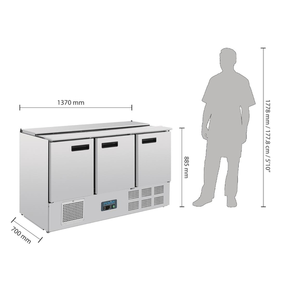 Polar Serie G gekühlte Saladette 368 Liter 3 Polar Serie G gekühlte Saladette 368 Liter