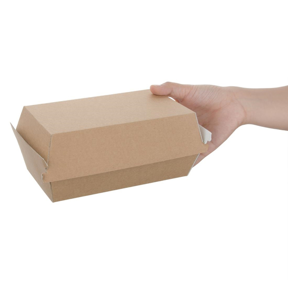 Fiesta Compostable kompostierbare Hamburgerboxen Kraft klein 172mm (200 Stück) 2 Fiesta Compostable kompostierbare Hamburgerboxen Kraft klein 172mm (200 Stück)