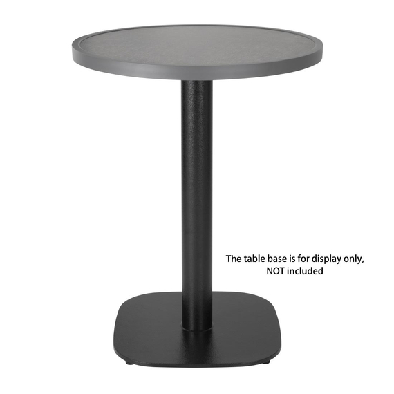 Runde Bolero-Tischplatte aus Glasfaser, gebürstet schwarz, 580 mm 4 Runde Bolero-Tischplatte aus Glasfaser, gebürstet schwarz, 580 mm