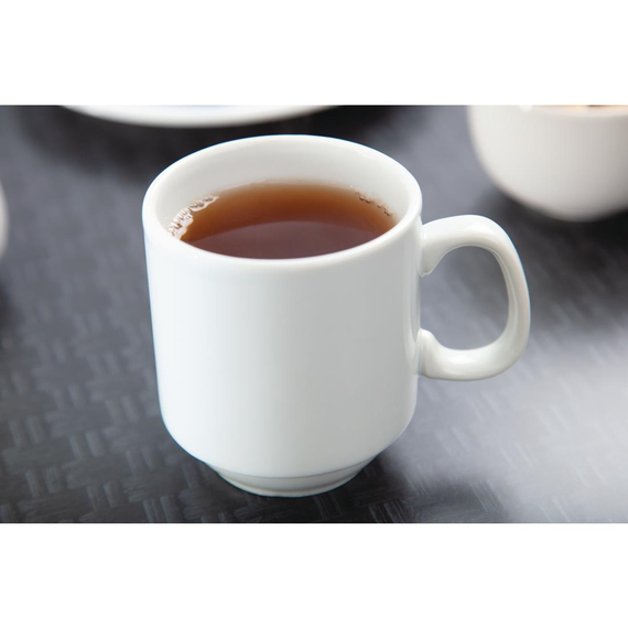 Olympia Whiteware stapelbare Becher 28,4cl (12 Stück) 6 Olympia Whiteware stapelbare Becher 28,4cl (12 Stück)