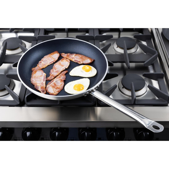 Vogue Antihaft-Teflon-Aluminium-Induktions-Bratpfanne 360mm 6 Vogue Antihaft-Teflon-Aluminium-Induktions-Bratpfanne 360mm