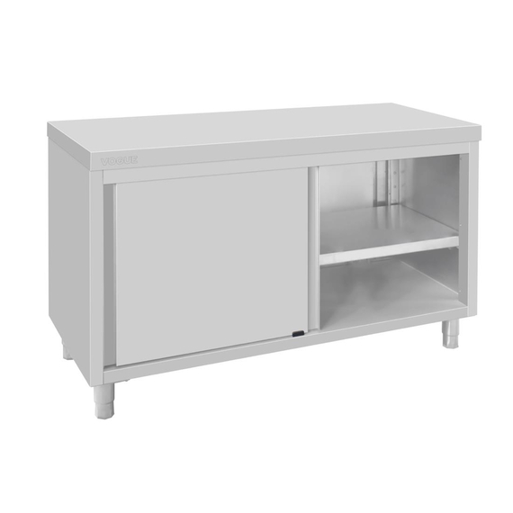 Vogue Standbodenschrank Edelstahl 900x1500x600mm 3 Vogue Standbodenschrank Edelstahl 900x1500x600mm