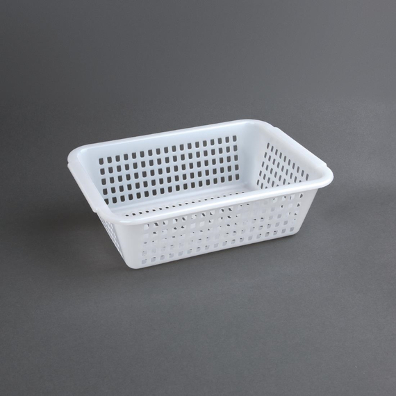 Vogue rechteckiges Abtropfsieb weiß 39,5cm 1 Vogue rechteckiges Abtropfsieb weiß 39,5cm