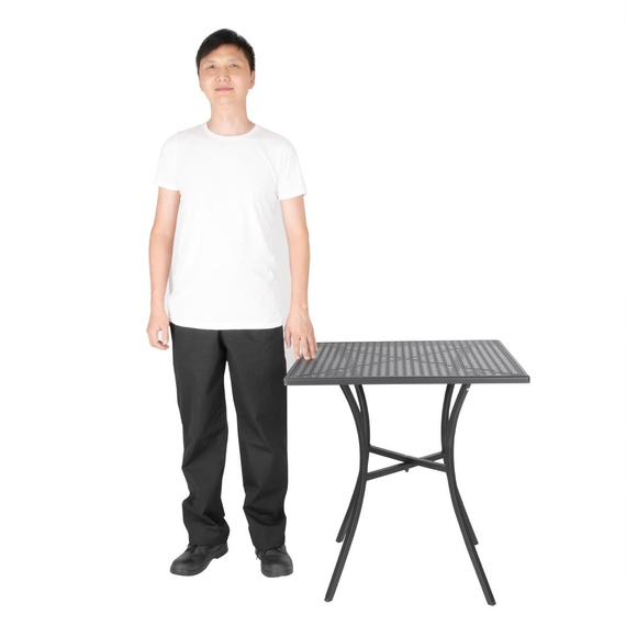 Bolero quadratischer Bistrotisch in schlankem Design Stahl schwarz 70cm 5 Bolero quadratischer Bistrotisch in schlankem Design Stahl schwarz 70cm
