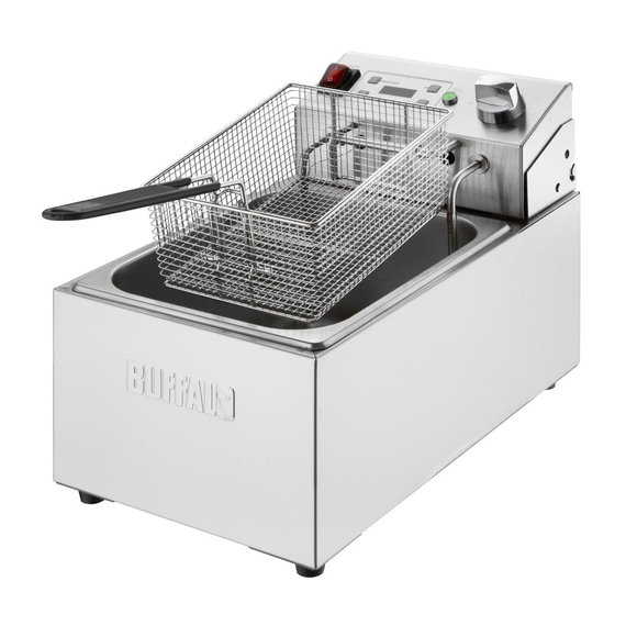 Buffalo Einzel-Elektrofritteuse mit Timer 5Ltr 1 Buffalo Einzel-Elektrofritteuse mit Timer 5Ltr