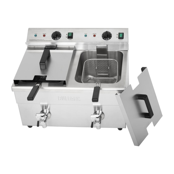 Buffalo Doppel-Induktionsfritteuse 2x 3000W 8 Buffalo Doppel-Induktionsfritteuse 2x 3000W
