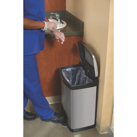 Rubbermaid Slim Jim Front Step Pedaleimer Edelstahl 50L 4 Rubbermaid Slim Jim Front Step Pedaleimer Edelstahl 50L