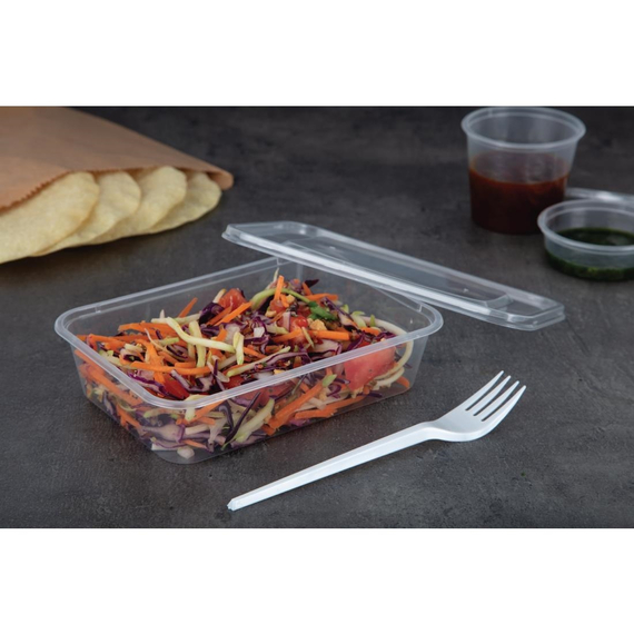 Fiesta Recyclingfähige Plastik-Mikrowellenbehälter mit Deckel Klein 500ml (250 Stück) 6 Fiesta Recyclingfähige Plastik-Mikrowellenbehälter mit Deckel Klein 500ml (250 Stück)