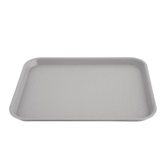 Olympia Kristallon Polypropylen Fast-Food-Tablett Grau Klein 345mm 2 Olympia Kristallon Polypropylen Fast-Food-Tablett Grau Klein 345mm