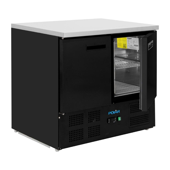 Polar G-Series Doppel Tür Kühlschrank Theke Schwarz 257Ltr 3 Polar G-Series Doppel Tür Kühlschrank Theke Schwarz 257Ltr