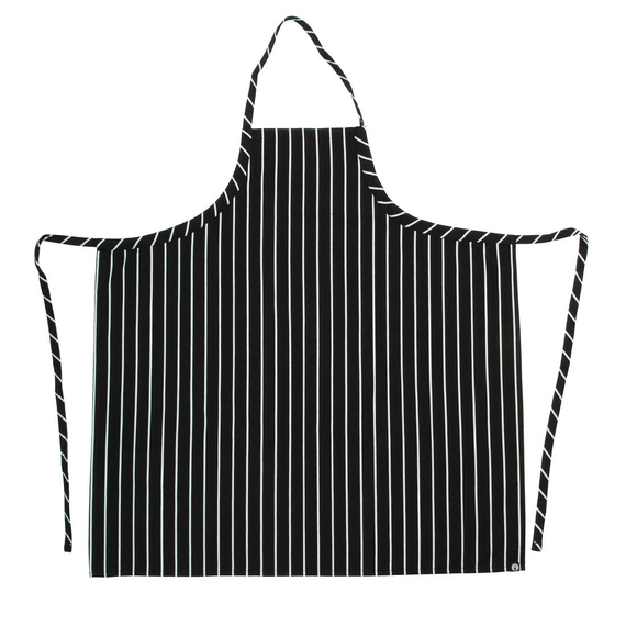 Chef Works Premium Woven Bib Apron Schwarz und Weiß gestreift 1 Chef Works Premium Woven Bib Apron Schwarz und Weiß gestreift