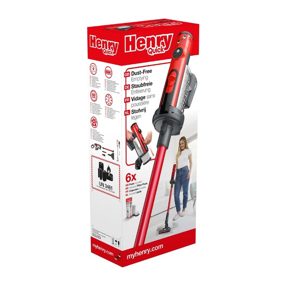 Numatic Staubsauger Henry Quick HEN100R rot 7 Numatic Staubsauger Henry Quick HEN100R rot