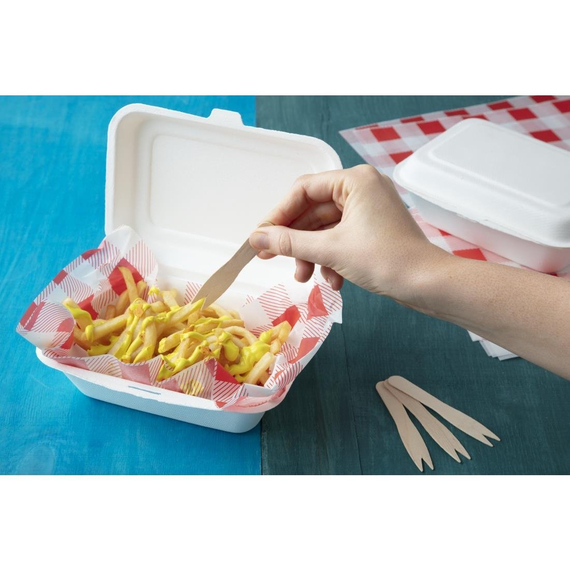 Fiesta Compostable kompostierbare Zuckerrohr Klappdeckelbehälter 18,2cm (250 Stück) 2 Fiesta Compostable kompostierbare Zuckerrohr Klappdeckelbehälter 18,2cm (250 Stück)