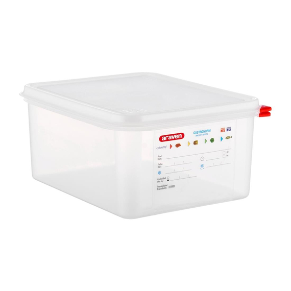 Araven Polypropylen 1/2 Gastronorm Lebensmittelbehälter 10Ltr (4 Stück) Araven Polypropylen 1/2 Gastronorm Lebensmittelbehälter 10Ltr (4 Stück)