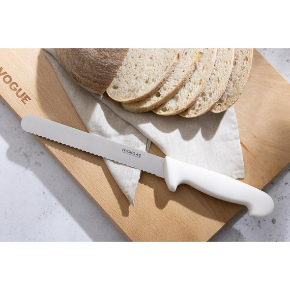 Hygiplas Brotmesser 20cm weiß 5 Hygiplas Brotmesser 20cm weiß