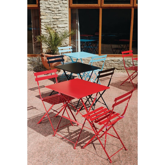 Bolero klappbare Terrassenstühle Stahl rot (2 Stück) 7 Bolero klappbare Terrassenstühle Stahl rot (2 Stück)