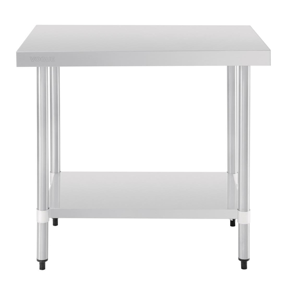 Vogue Edelstahl Arbeitstisch mit Regalboden 90 x 60cm Vogue Edelstahl Arbeitstisch mit Regalboden 90 x 60cm