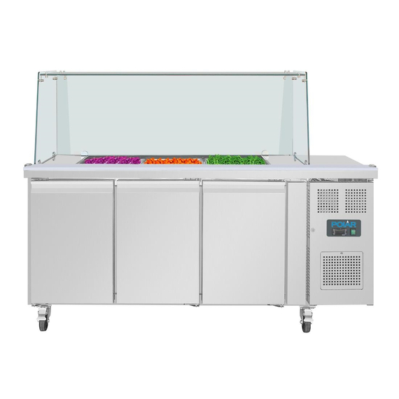 Polar U-Serie Premium Dreitürige Saladette Thekenkühlschrank Polar U-Serie 5 Polar U-Serie Premium Dreitürige Saladette Thekenkühlschrank Polar U-Serie