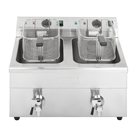Buffalo Doppel-Induktionsfritteuse 2x 3000W 6 Buffalo Doppel-Induktionsfritteuse 2x 3000W