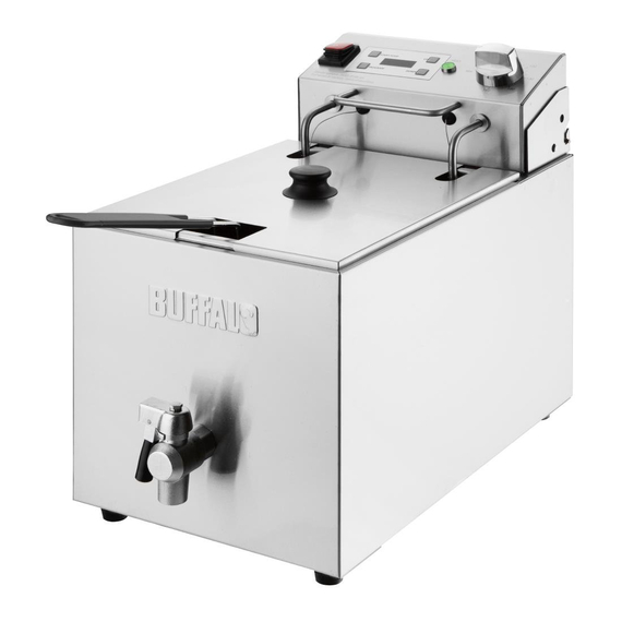 Buffalo Einzelne elektrische Fritteuse mit Timer 8Ltr 3 Buffalo Einzelne elektrische Fritteuse mit Timer 8Ltr
