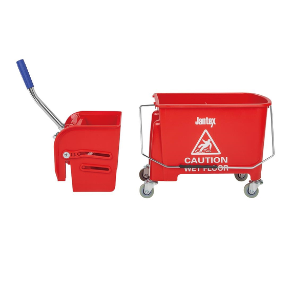 Jantex Moppeimer mit Mopppresse rot 20L 2 Jantex Moppeimer mit Mopppresse rot 20L