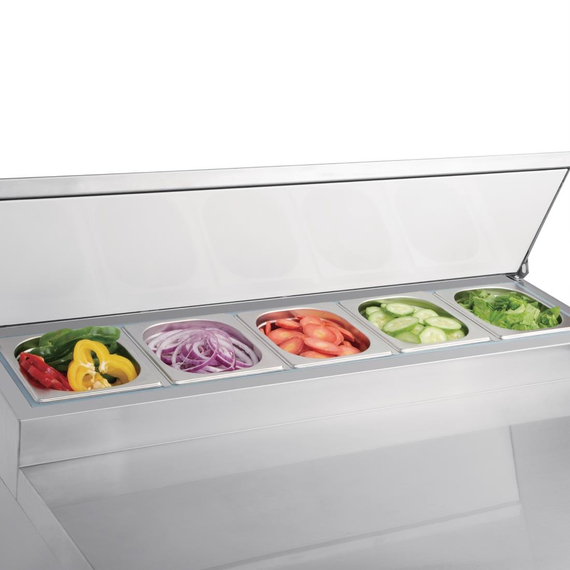 Polar Serie G Pizzakühltisch Saladette 2-türig 254L 9 Polar Serie G Pizzakühltisch Saladette 2-türig 254L