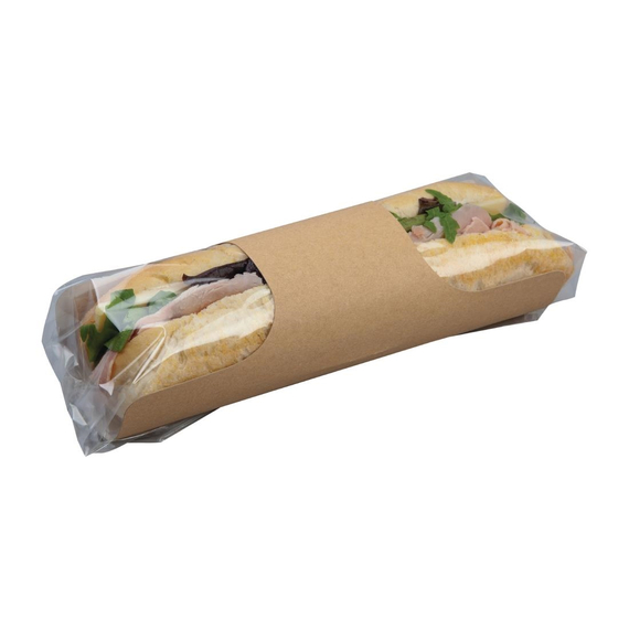 Colpac Recycelbare Baguette-Verpackungen aus Packpapier und Kunststoff (500 Stück) 6 Colpac Recycelbare Baguette-Verpackungen aus Packpapier und Kunststoff (500 Stück)