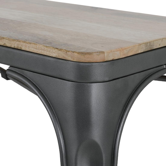 Bolero Bistro Sitzbank Innenbereich Mangoholz & Gunmetal Stahlrahmen 1000mm (2 Stück) 5 Bolero Bistro Sitzbank Innenbereich Mangoholz & Gunmetal Stahlrahmen 1000mm (2 Stück)