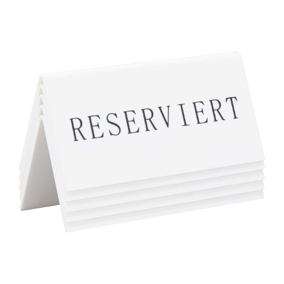 Securit Reserviert Tischständer Deutsch: Reserviert (5 Stück) Securit Reserviert Tischständer Deutsch: Reserviert (5 Stück)