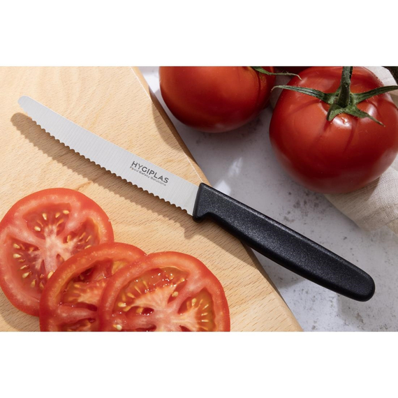 Hygiplas schwarz Tomatenmesser 10cm 5 Hygiplas schwarz Tomatenmesser 10cm