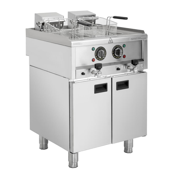 Buffalo 600 Serie freistehende Doppelbehälter-Elektrofritteuse 2x 8Ltr Buffalo 600 Serie freistehende Doppelbehälter-Elektrofritteuse 2x 8Ltr