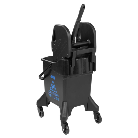 Jantex 20Ltr hoher Mopp-Eimer mit Wringer - Blaues Muster 2 Jantex 20Ltr hoher Mopp-Eimer mit Wringer - Blaues Muster