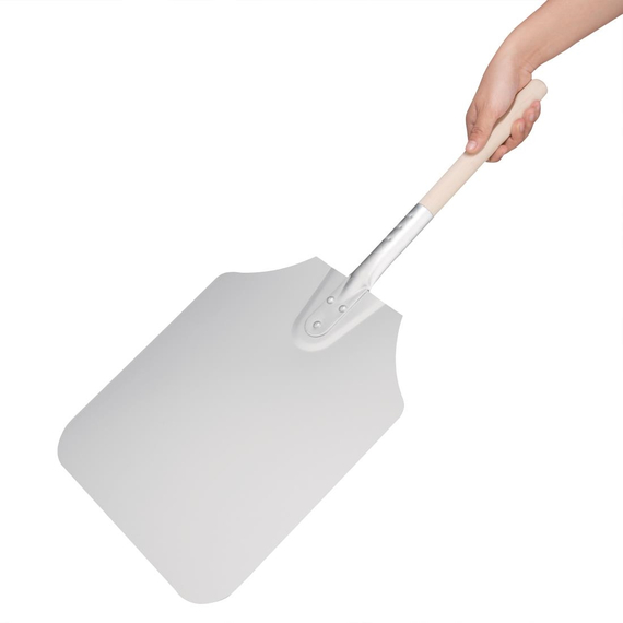 Vogue Pizzaschaufel aus Aluminium mit Holzgriff 30x35cm 1 Vogue Pizzaschaufel aus Aluminium mit Holzgriff 30x35cm
