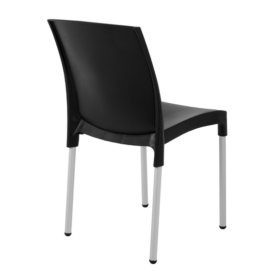 Bolero Bistrostühle mit Ablaufloch Kunststoff schwarz (4 Stück) 5 Bolero Bistrostühle mit Ablaufloch Kunststoff schwarz (4 Stück)