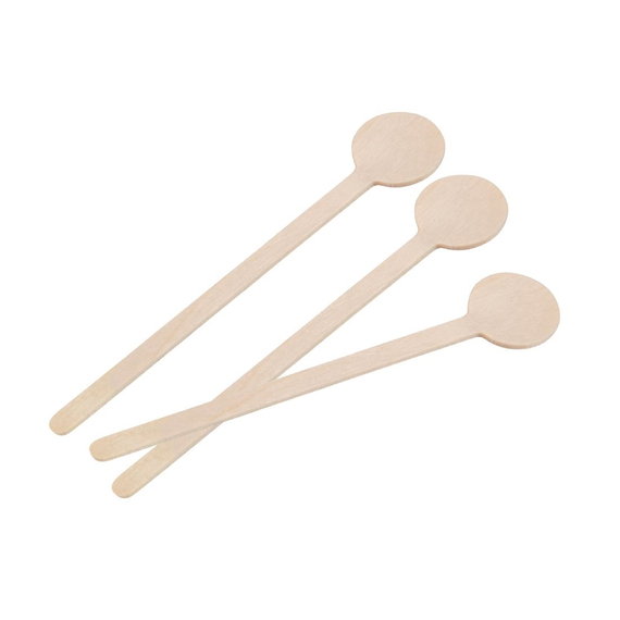 Fiesta Compostable biologisch abbaubare Cocktailrührer aus Holz 10cm (100 Stück) 3 Fiesta Compostable biologisch abbaubare Cocktailrührer aus Holz 10cm (100 Stück)