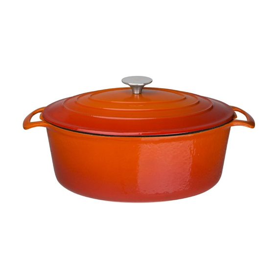 Vogue ovaler Schmortopf orange groß 1 Vogue ovaler Schmortopf orange groß