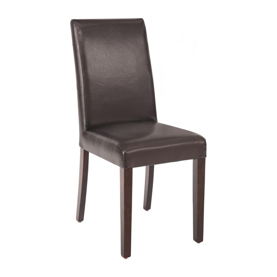 Bolero Esszimmerstühle Kunstleder dunkelbraun (2 Stück) 2 Bolero Esszimmerstühle Kunstleder dunkelbraun (2 Stück)